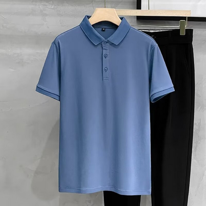 涼感短袖素色商務休閒POLO衫【M-5XL】