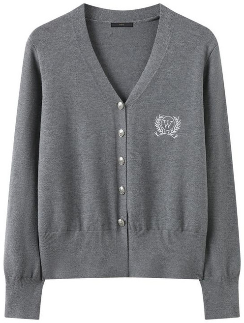 르샵 브이넥 자수 데일리 니트 가디건 (DQ1CK005A)