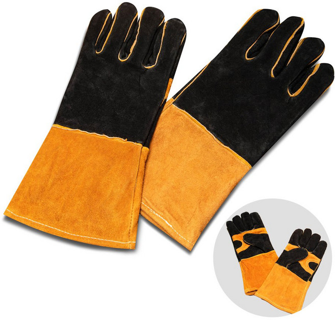 캠핑 바비큐 그릴 화로대 BBQ 소가죽 장갑 고기불판 석쇠 참숯 불판 바베큐장갑 캠핑 캠핑용품, 1개