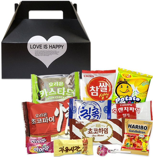 행복장바구니 과자세트, 36.블랙미니세트D, 1개