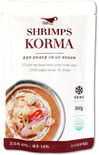 오샬 새우 코르마 인도커리, 1개, 300g