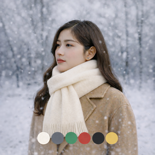 모데이 남녀공용 쁘띠 니트 목도리 머플러 털목도리