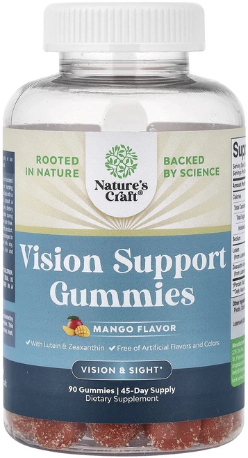 몸관리하세요 겨울입니다 Nature's Craft 시력 지원 Gummies 망고 구미젤리 90개 특별관리진행, NaturesCraft시력지원Gummies망고구미젤리9, 1개, 90 - 쿠팡
