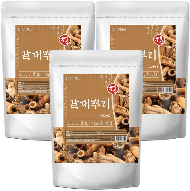 건강중심 국산 갈대뿌리 노근 300g, 3개