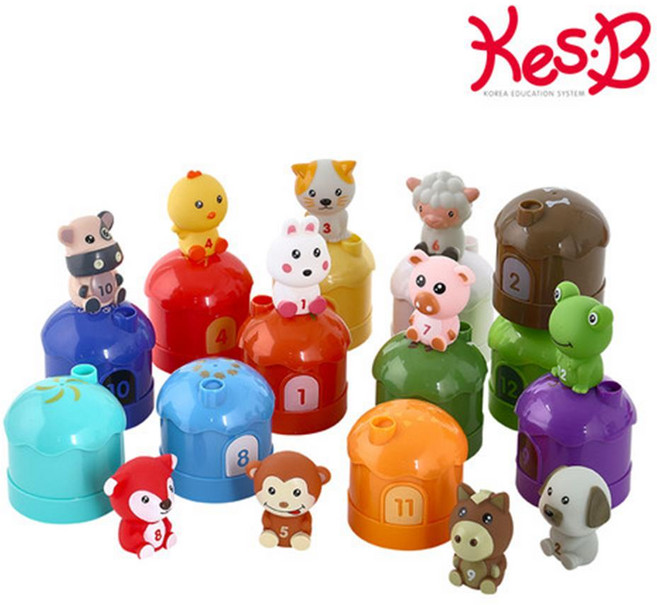 소프트 동물 숫자매칭놀이 24개-1세트 칼라집 포함, 1개