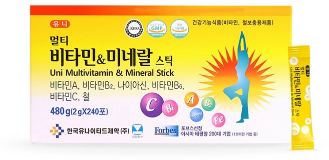 맞춤형영양보충 멀티비타민앤미네랄240포, 1박스, 480g - 쿠팡