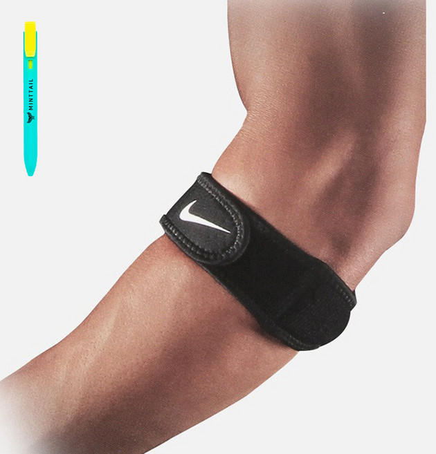 나이키 프로 3.0 드라이핏 팔꿈치 보호대 1P 블랙 + 책갈피볼펜, 1개