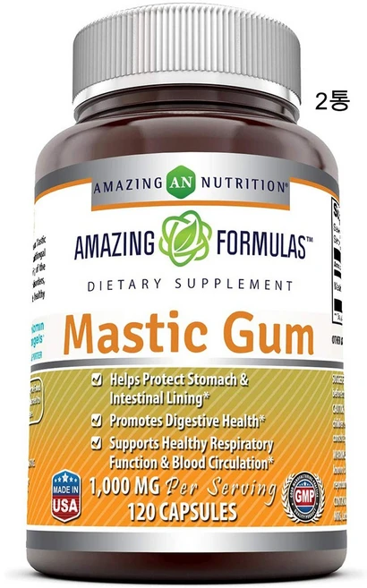 어메이징뉴트리션 매스틱검 Mastic Gum 500mg 120캡슐, 120정, 2통 - 쿠팡