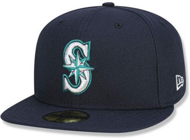 뉴에라 New Era 59FIFTY 시애틀 매리너스 MLB 2017 어센틱 컬렉션 온필드 게임 피티드 캡 사이즈 7 5/8, 뉴에라 New Era 59FIFTY 시애틀 매리너스 M