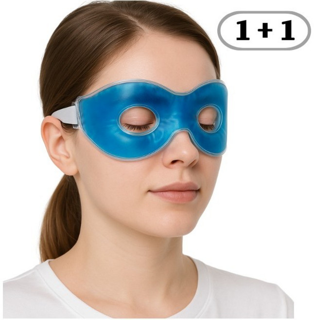 블랭크몰 눈 구멍뚫린 쌍수 붓기제거 냉찜질 안대, 2개, 블루