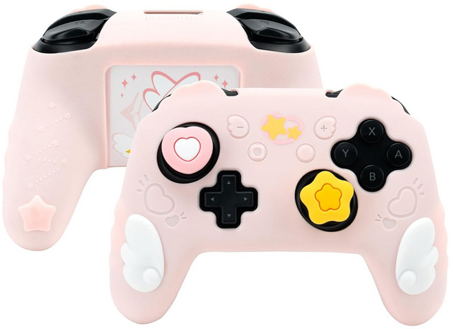 닌텐도스위치 프로콘 케이스 프로컨트롤러 긱쉐어 스타윙 커버, 핑크, 1개, 긱쉐어 프로콘 스타윙 케이스