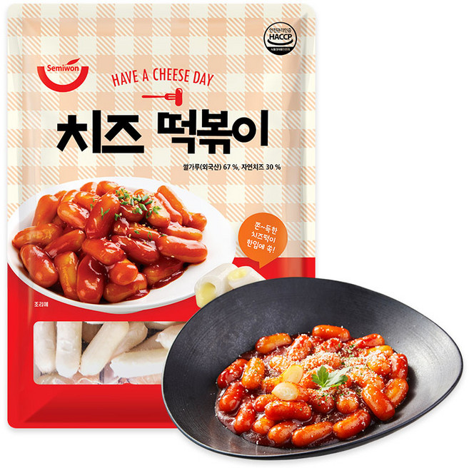 치즈떡볶이떡 1kg (소스미포함), 2개