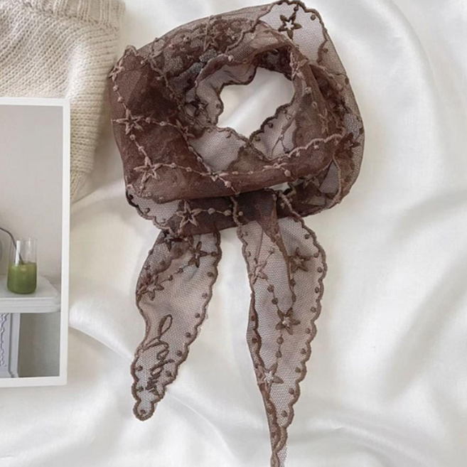 스타 레이스 슬림 롱 스카프