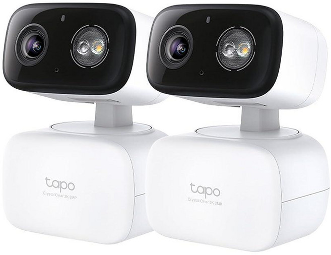 TP-Link 타포 2K 팬/틸트 홈 보안 카메라 2개 (C210P2), 실내/실외, 화이트