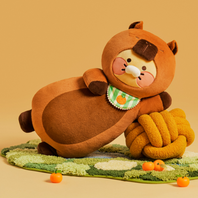 카카오프렌즈 카피바라 춘식이 바디필로우 인형 안고자는