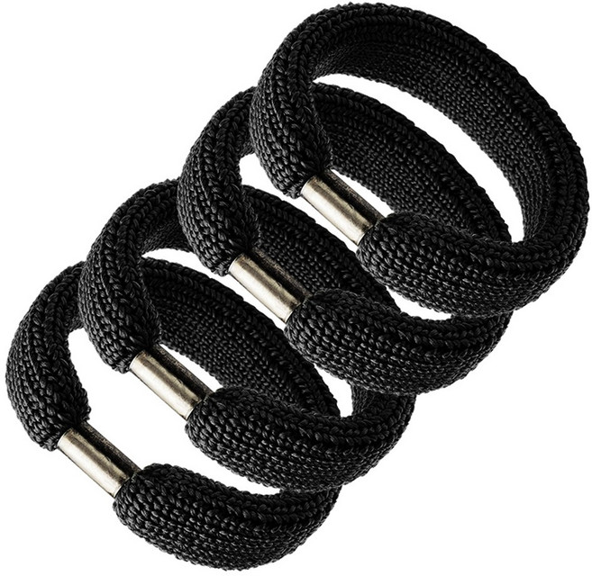 티렉스 군인 바지 밑단 일체형 고무링 통고무링, 블랙, 4개