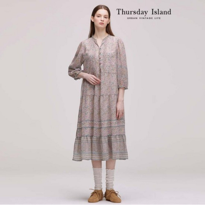 써스데이아일랜드 [정상가-299000원] 보더 믹스 플라워 원피스(T242MOP141W) 3096112