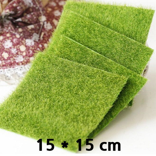 인조잔디매트/피규어미니어쳐정원장식/사진촬영/15cm, 1개