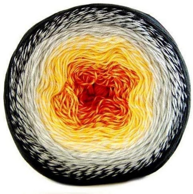 Yarn Art Flowers 실 55% 면 45% 아크릴 250g 1094야드 멀티컬러 면 실 레인보우 크로셰 실 봄 여름 2 스포츠 실 (317), 266