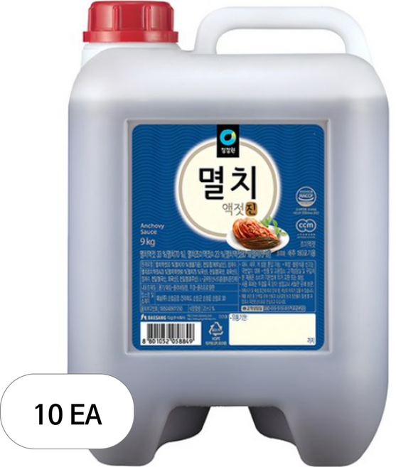 대상 청정원 멸치액젓진, 9kg, 10개