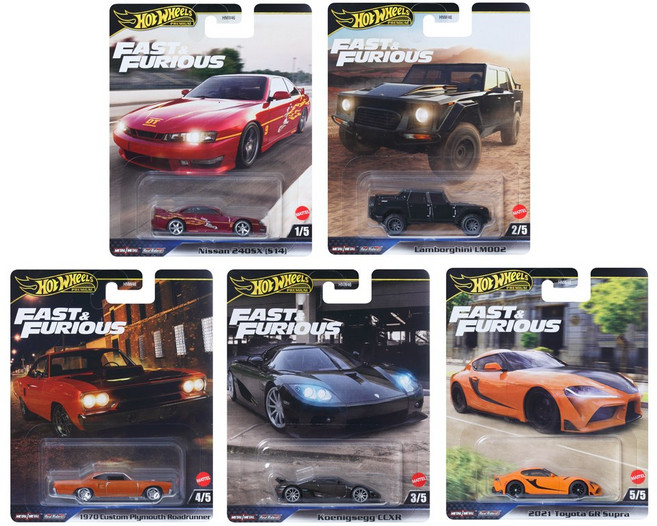 Hot Wheels 風火輪 Fast & Furious 玩命關頭系列合金模型車, Red, 1個