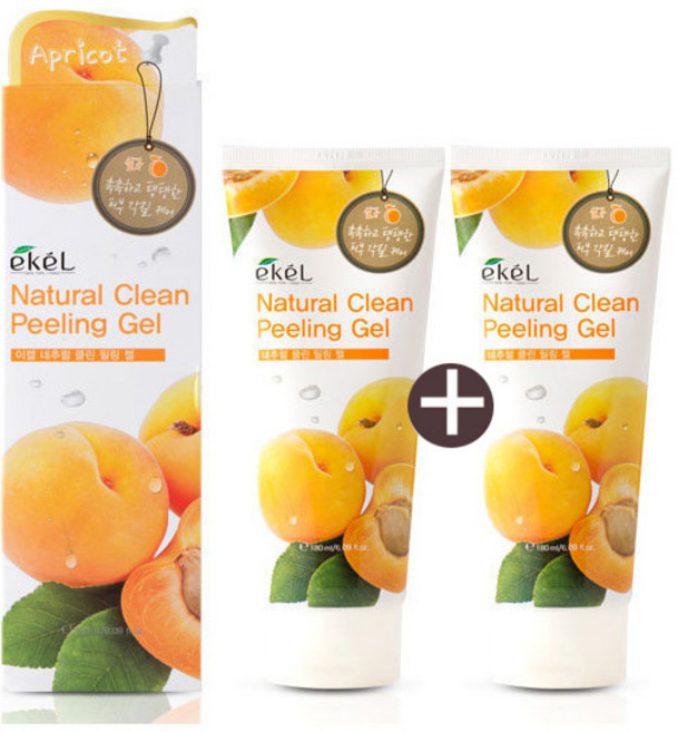 이켈 살구 내추럴 클린 필링젤 180ml / 각질제거 + 피부정돈 + 부드러운 케어, 2개