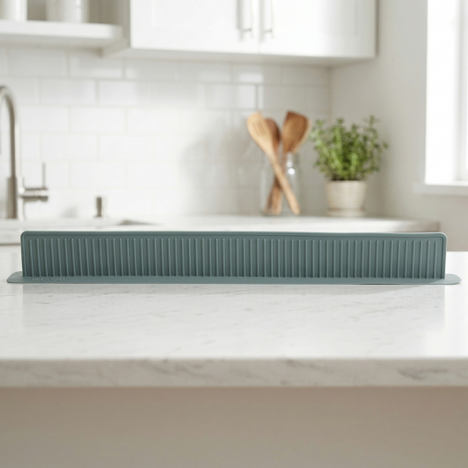 꿈꾸는 리빙 국산 싱크대 물막이 스트레이트 7cm 와이드 물 튐 방지 가드 설거지 워터가드, 그린, 1개