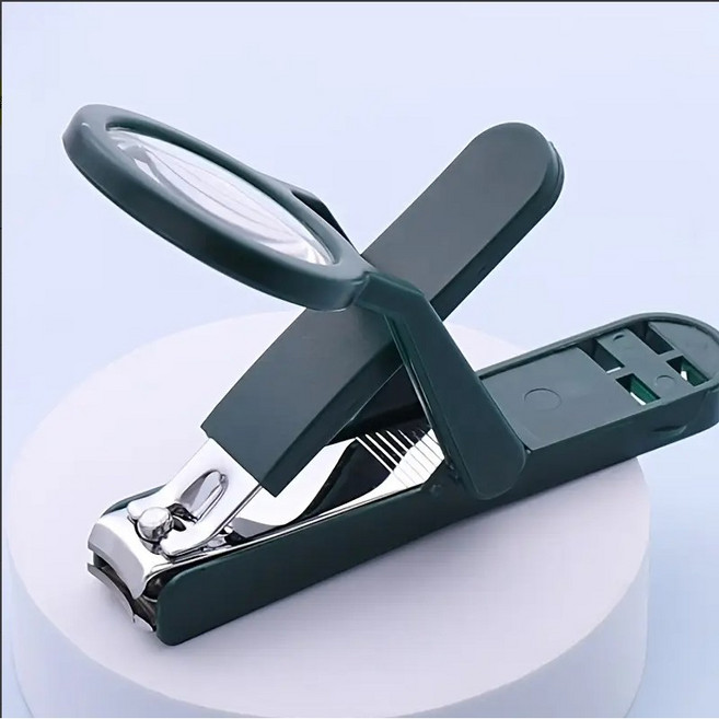 COVERONE 정밀 컷팅 확대경 손톱깎이, 1개, 녹색