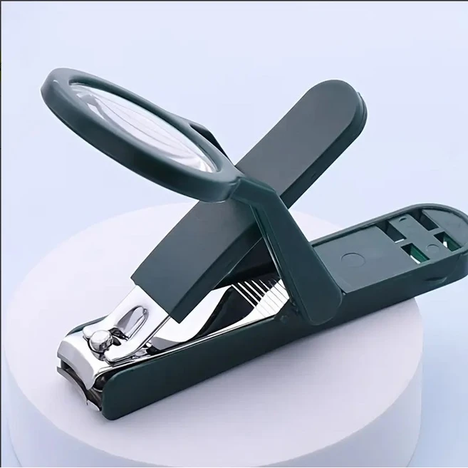 COVERONE 정밀 컷팅 확대경 손톱깎이, 1개, 녹색 - 쿠팡