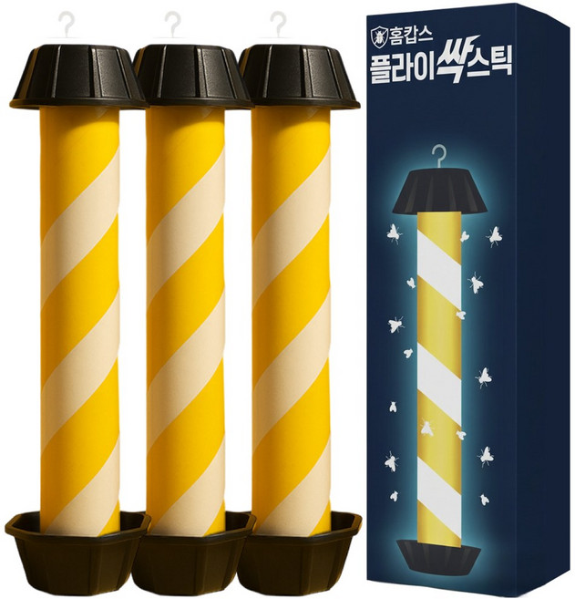 초파리 트랩 날파리 끈끈이 스틱 유인제 가정용 주방 나방파리 벼룩파리 퇴치 야광 홈캅스, 3개입, 1개