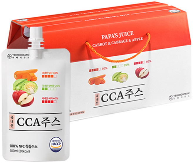 연두팜 CCA 주스, 100ml, 30개