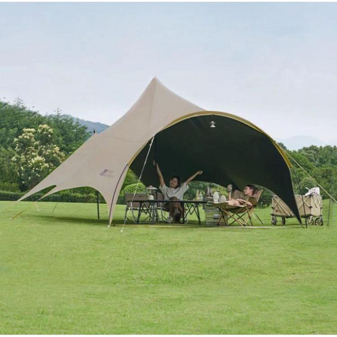 모비가든 블랙코팅 캠핑 초대형 그늘막 쉘터 타프 헥사 하비 타프쉘 4.8x4M 렉타 헥사타프, 1개