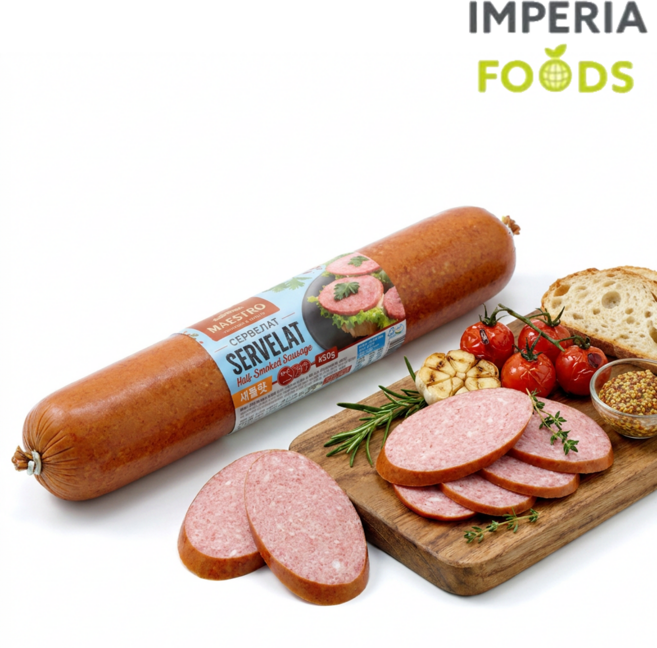 마에스트로 MAESTRO 세블랏 소시지 Servelat 소고기 닭고기 국내산 한돈 450g, 1개