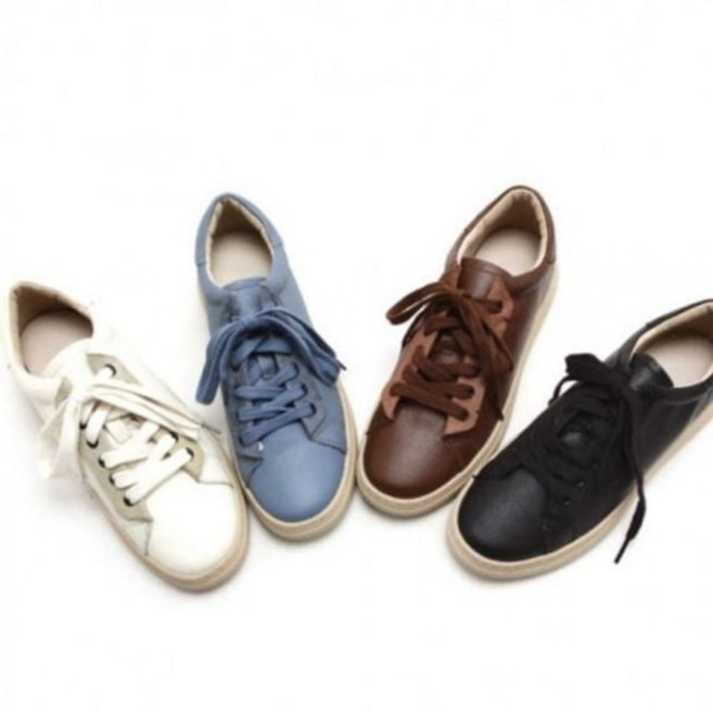 러블리 스니커즈 로맨틱 러블리신발 캐주얼 레더 슈즈