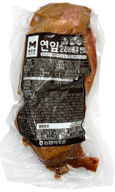 목우촌 국산 순살 통 오리 바베큐 반마리, 500, 1개