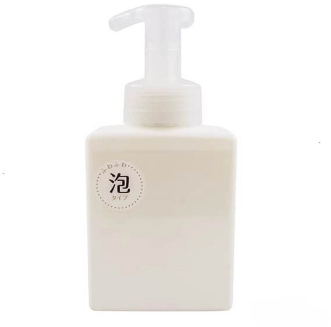 慕斯按壓瓶 泡泡慕斯瓶 方形慕斯瓶 洗手液沐浴乳替換瓶, 1個, 白色 角形按壓慕絲瓶380ml, 白色