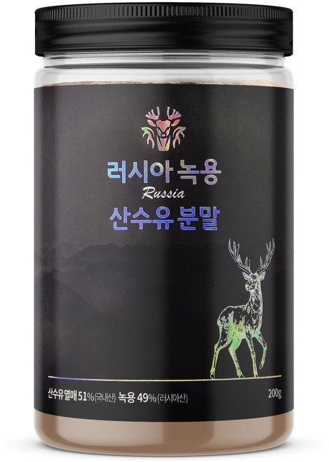 러시아 녹용 식품 최대함량 49% 고함량 가루 녹용 상대 산수유 혼합 분말, 1개, 200g