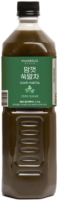 맘껏푸드랩 제로슈가 쑥말차 밀크티 베이스 1.1kg