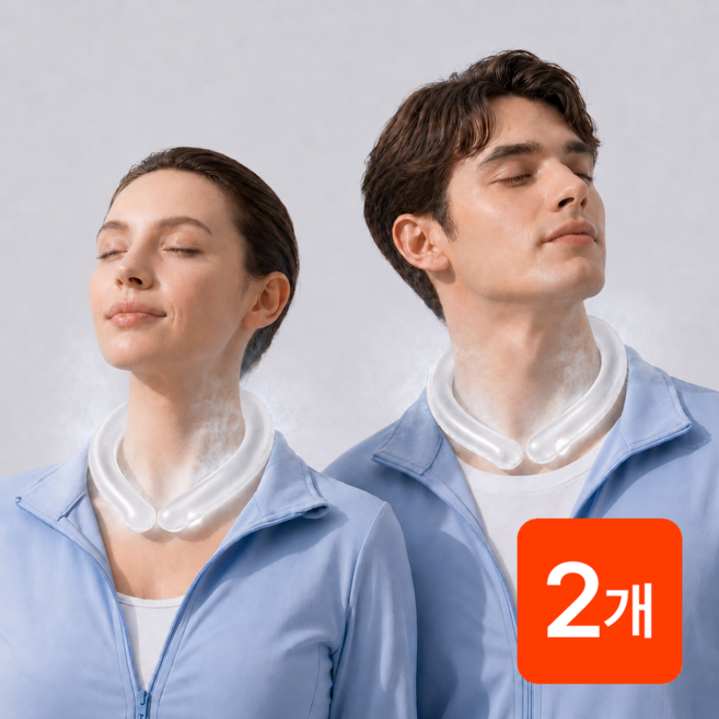 1+1 디온트 18도 오래가는 아이스 넥쿨러, 2개, 화이트