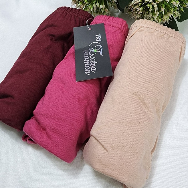 트라이 여자 미디팬티 학생 순면 팬티 3매 국내생산