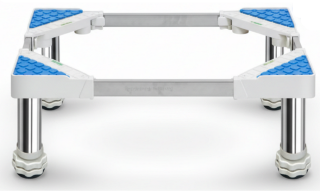 미츠키 가전제품 세탁기 받침대 통돌이 건조기 거치대 높이조절, 1개, 높이조절 고정형 4개 다리  14-17cm