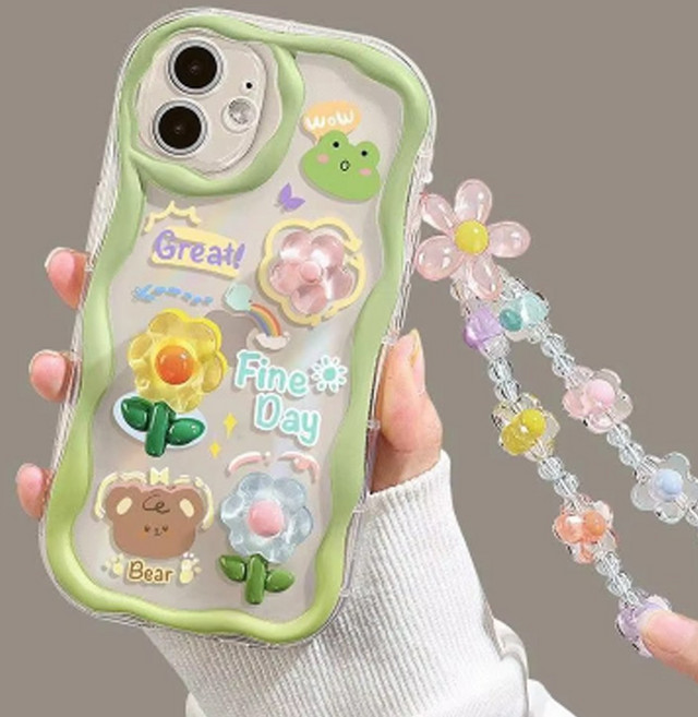 마모르 갤럭시 a25 a35 a55 a16 a26 a36 a56 4G 5G 퀀텀5 플라워 파츠 핸드스트랩 휴대폰 케이스 pt-a1175