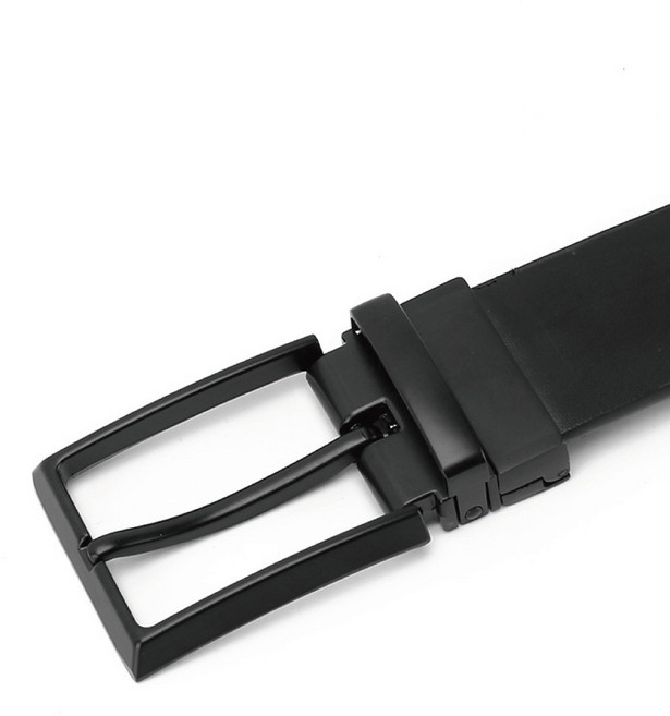 ZHWH 針扣式男士牛皮皮帶 時尚休閒百搭款