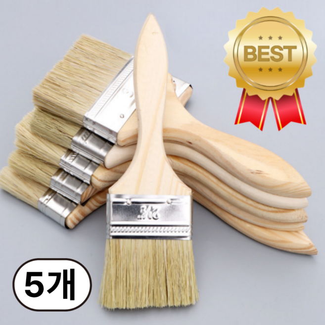 페인트 붓 브러쉬 도배 청소 도색 방수 작업 평붓 막붓 수성 유성, 5개