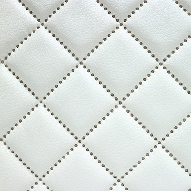 한눈알 고주파 레자원단 엠보싱 방수 인조가죽 국산, 화이트 큰사각