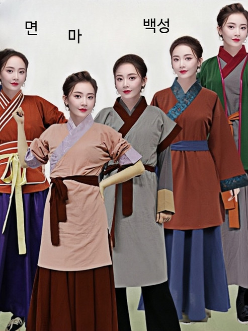 전통 의상 여성 고대 소녀 공연복 무대 코스프레 의상 파티룩