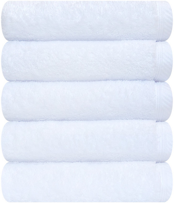 송월타월 블랙라벨 40수 200g 호텔수건, 화이트, 5개