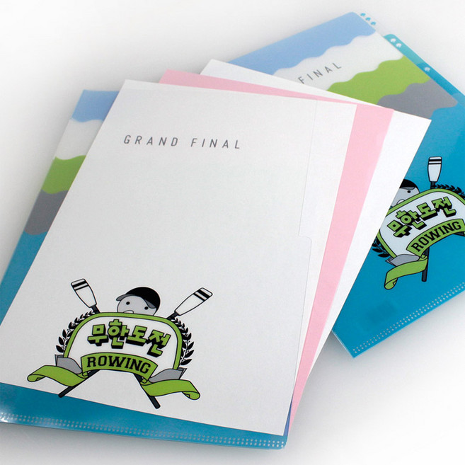 바른손 2400 바른손 A4 무한도전 3섹션홀더 2개입 L자파일, 랜덤