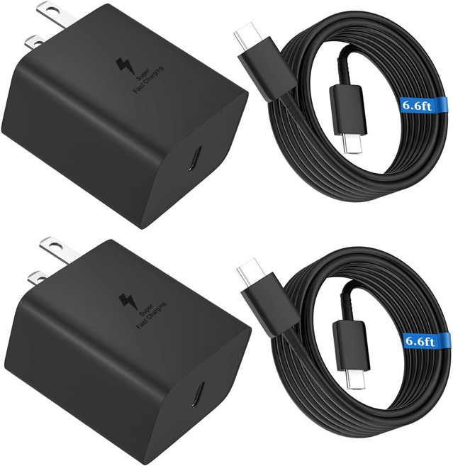 픽셀 30W 고속 충전기 6.6피트 USBC 케이블 및 3.28피트 USBA 케이블이 포함된 PPS 듀얼 포트 충전기Google Pixel 10ProFold10ProXL10, 45W Double