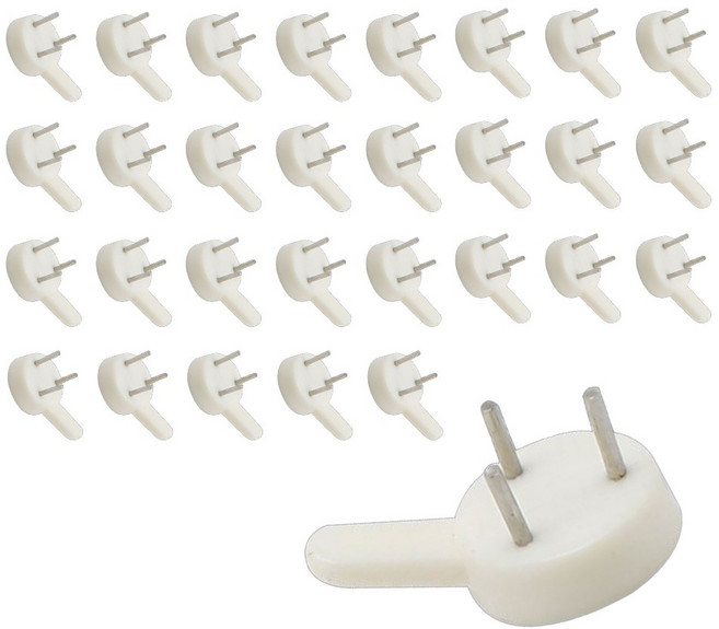 HANSUWI 아이디어못 세트 못없이액자걸기 벽지 후크 걸이 액자못, 30개